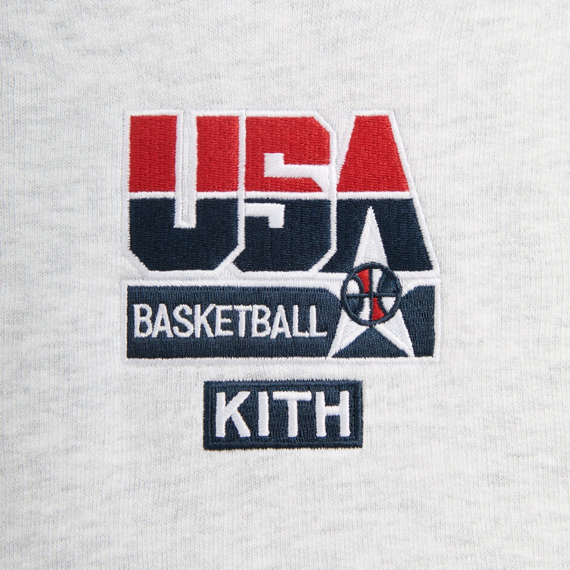 Kith for USA Basketball Vintage Nelson Hoodie - Light Heather Grey PH sold by Kith product image thumbnail 3