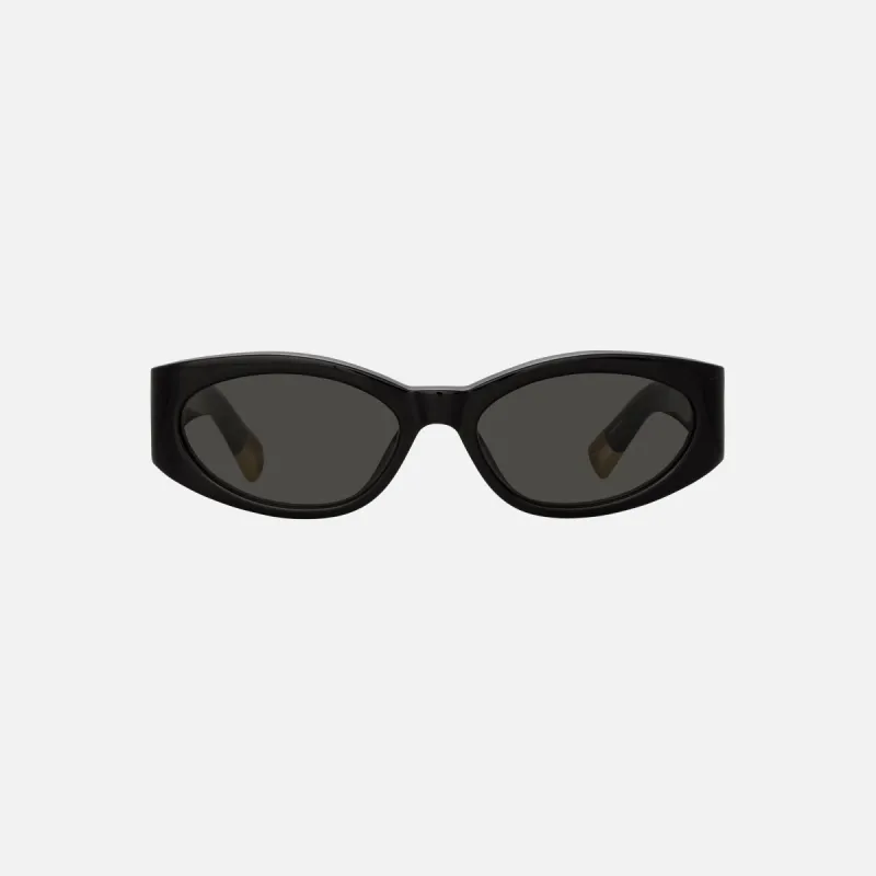 Jacquemus The Ovalo Frames Sunglasses - Black sold by Kith