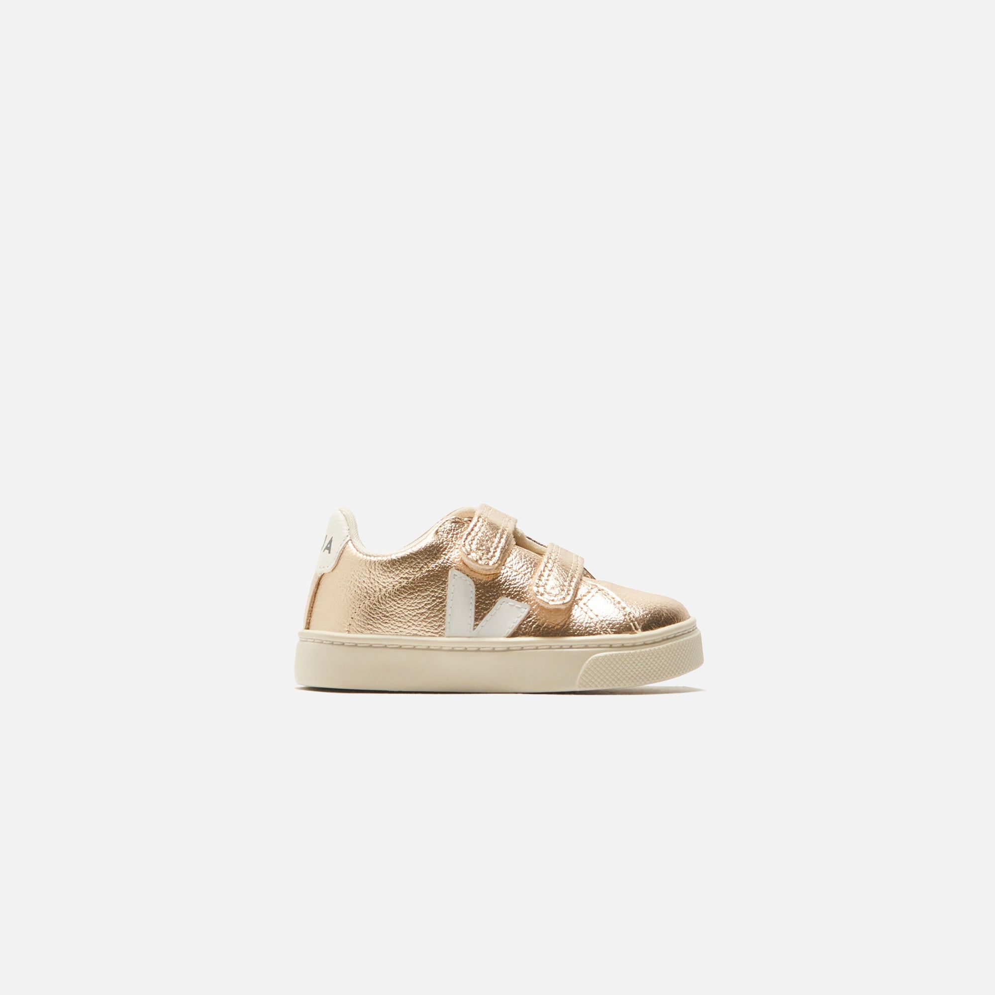 Veja Small Esplar Velcro - Platine / White sold by Kith