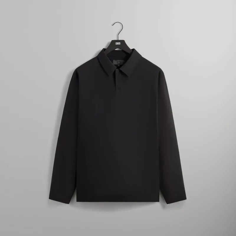 Kith 101 Kayson Snap Front Polo - Black sold by Kith