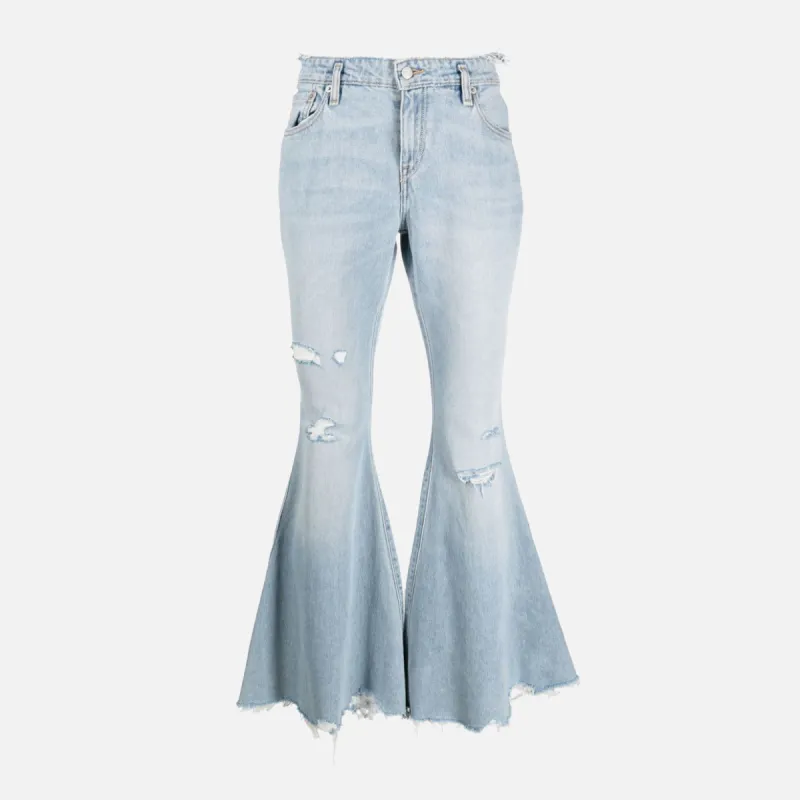 ERL x Levis Plain Flare Denim - Blue sold by Kith