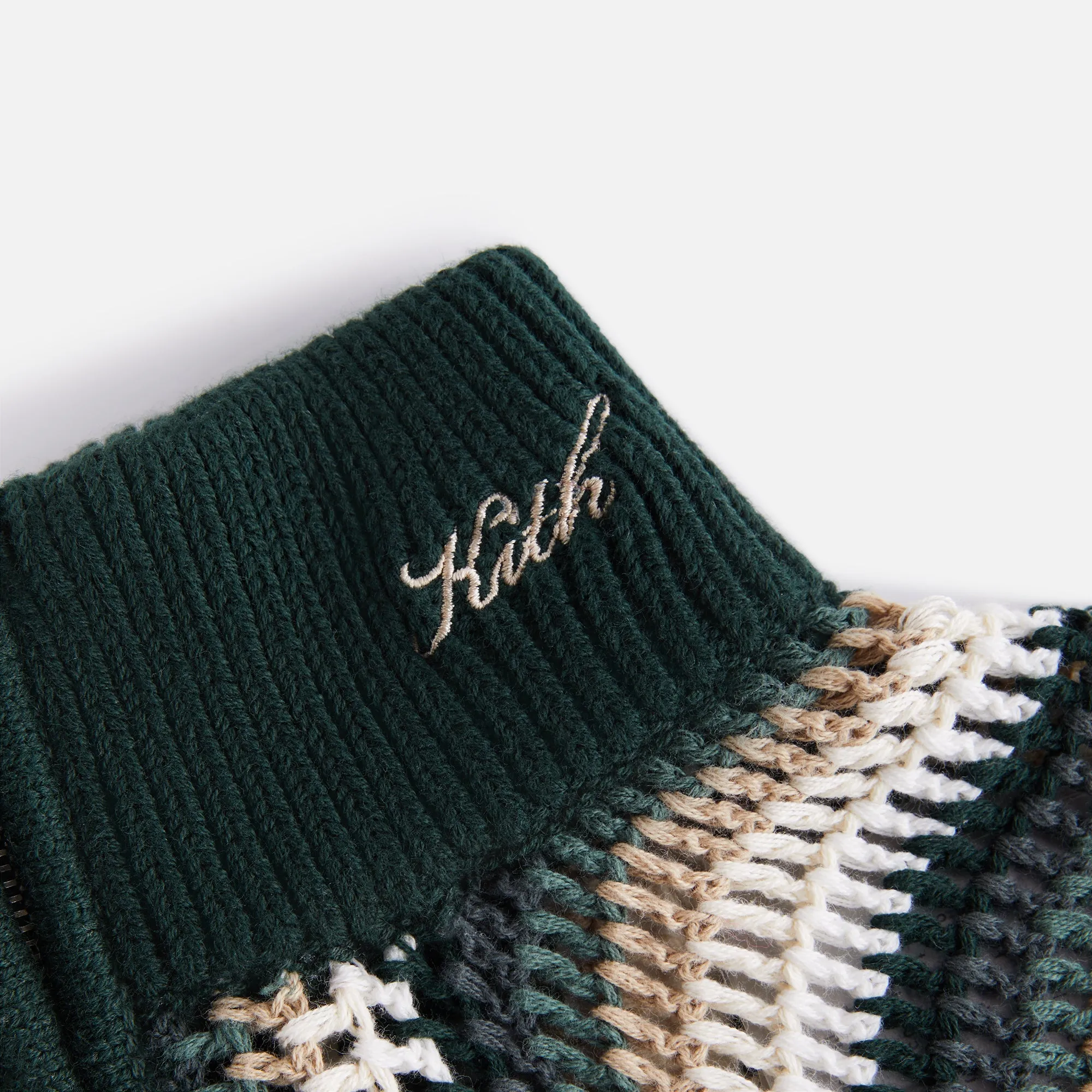Kith Women Hunter II Lattice Crochet Quarter Zip - Stadium | Parallel