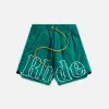 Rhude Logo Track Short - Green sold by Kith