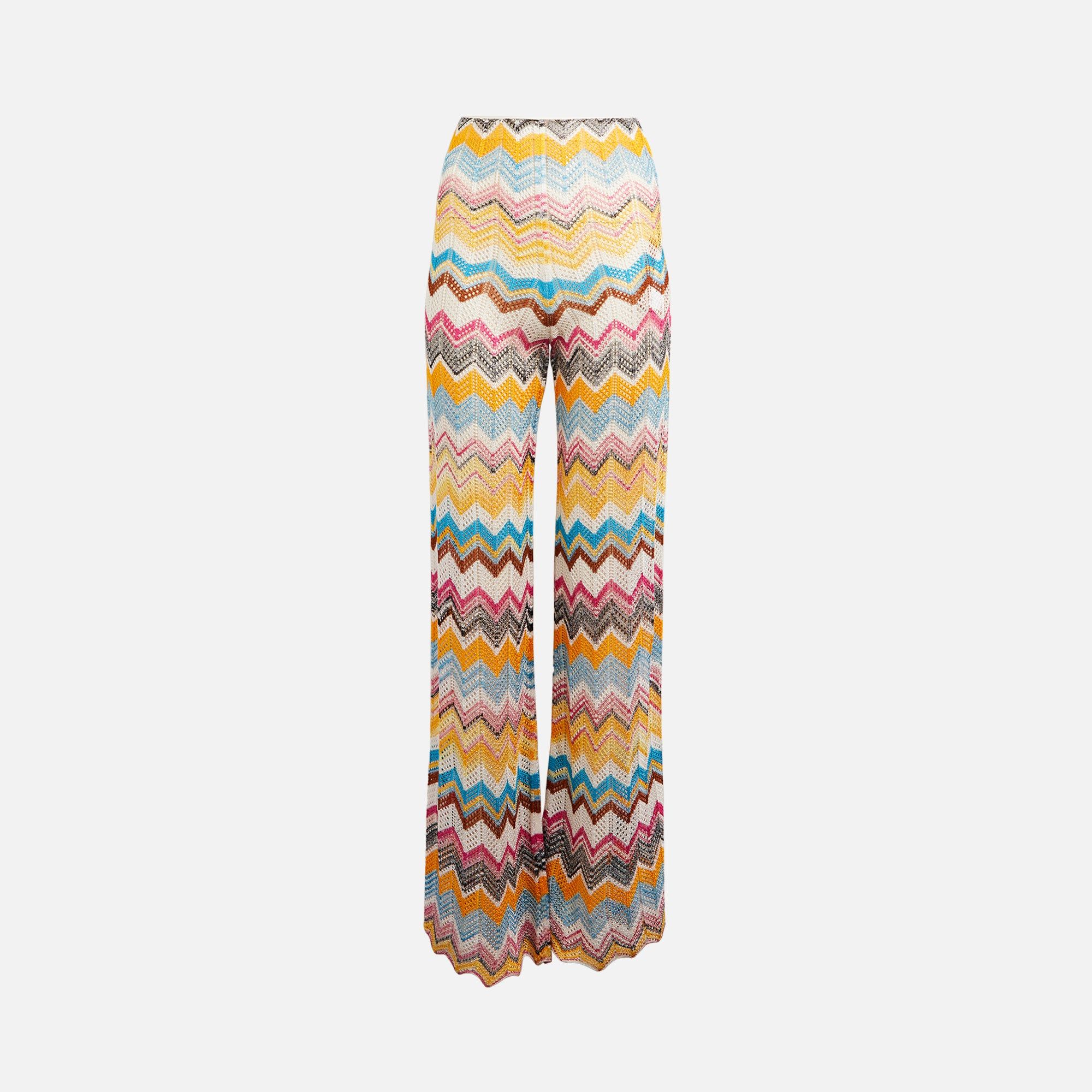 Missoni Flare Trousers - Multicolor Chevron sold by Kith