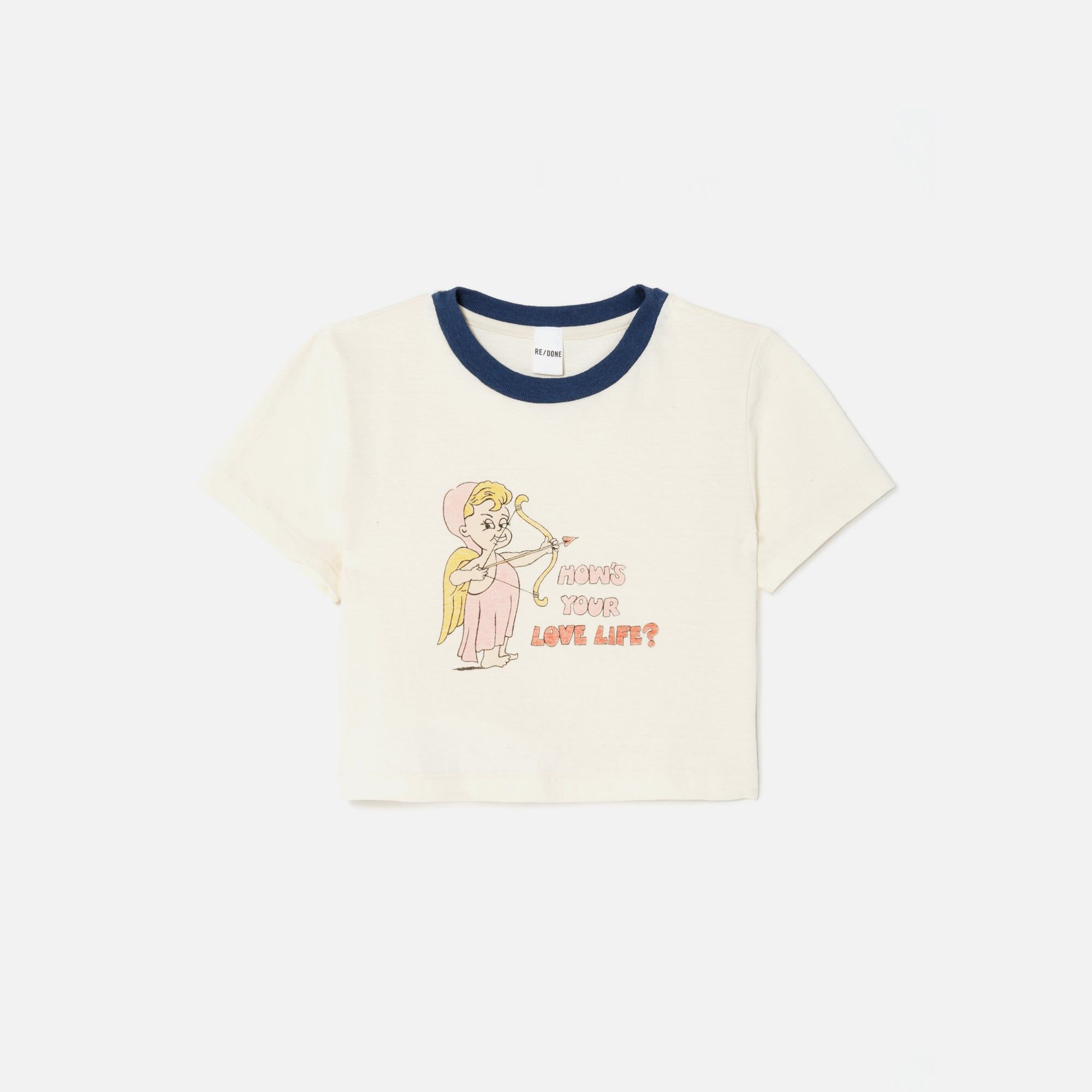 ReDone Micro Love Life Tee - Vintage Ivory sold by Kith