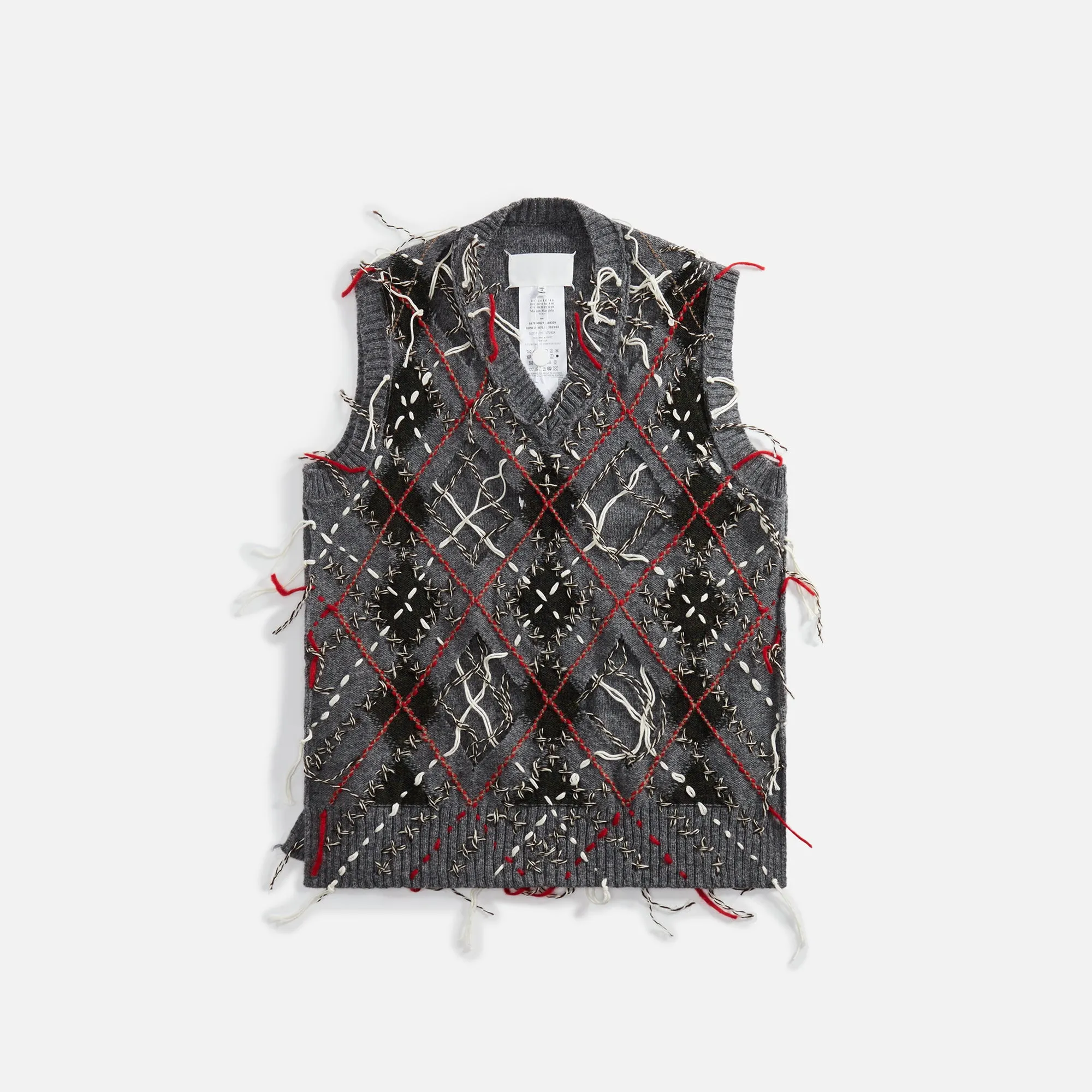 Margiela Gentleman Staples The Classic Argyle Sweater - Grey sold by Kith
