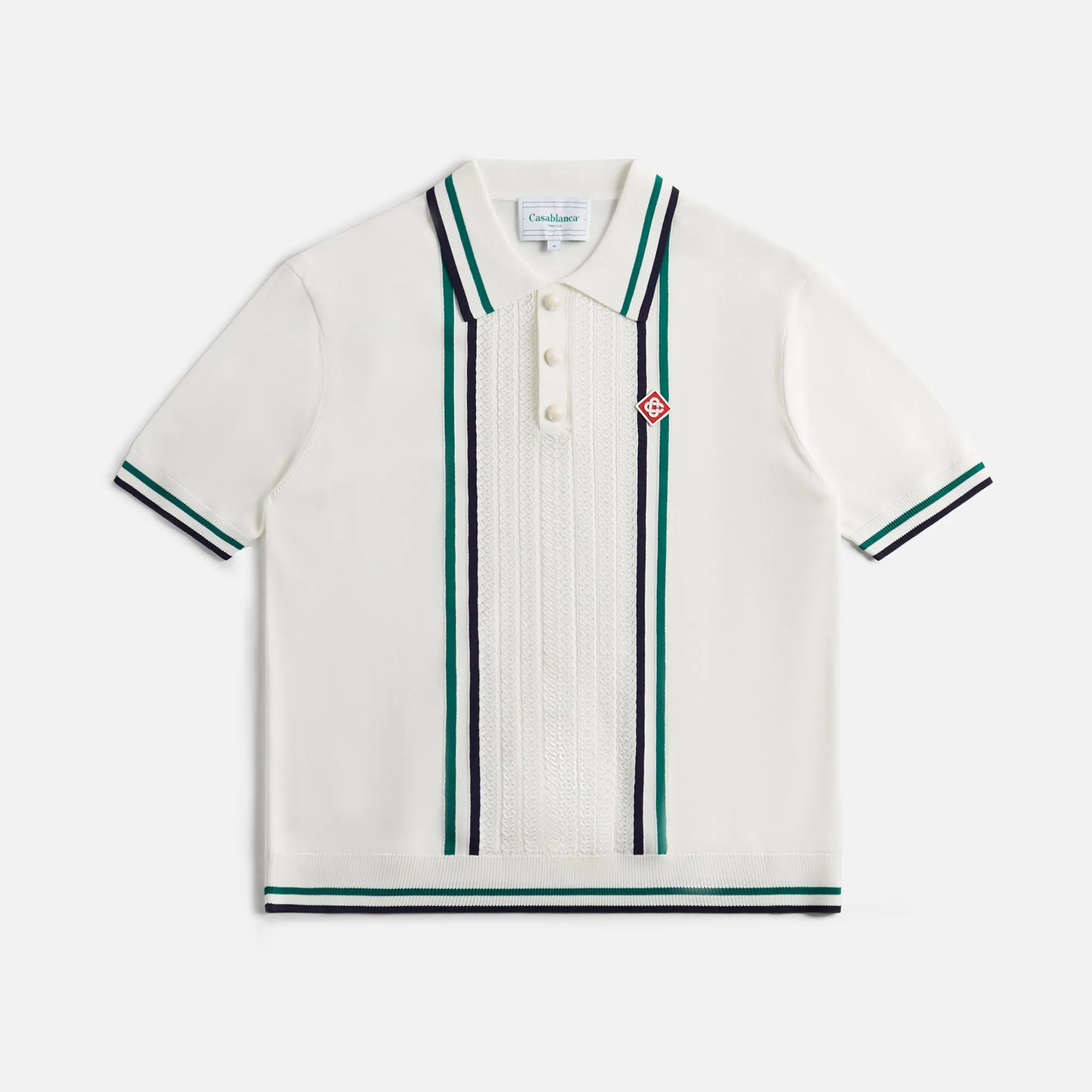 Casablanca Pontelle Tennis Polo - White sold by Kith