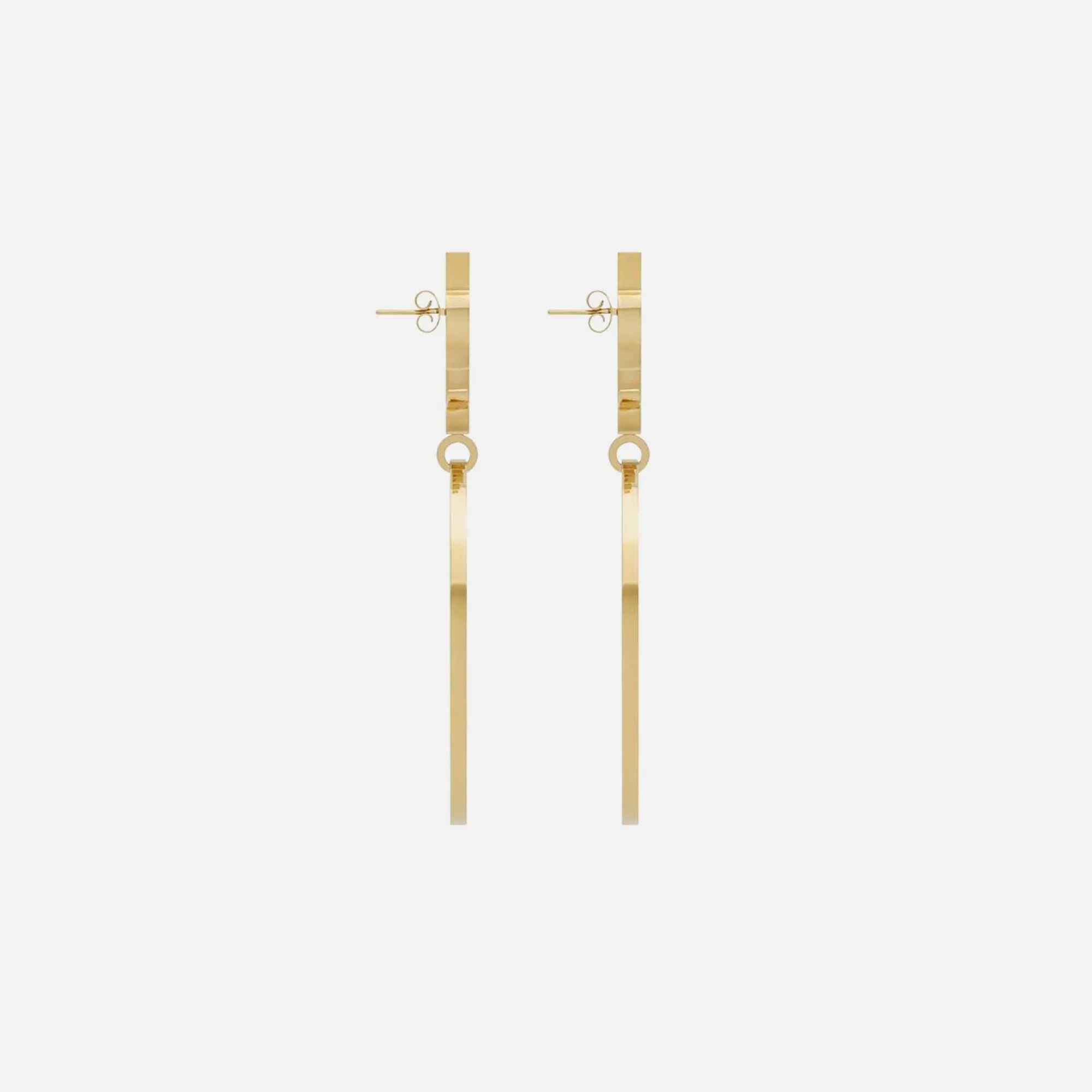 Saint Laurent Cassandre YS Hoop Earrings - Yellow Gold sold by Kith product image thumbnail 3