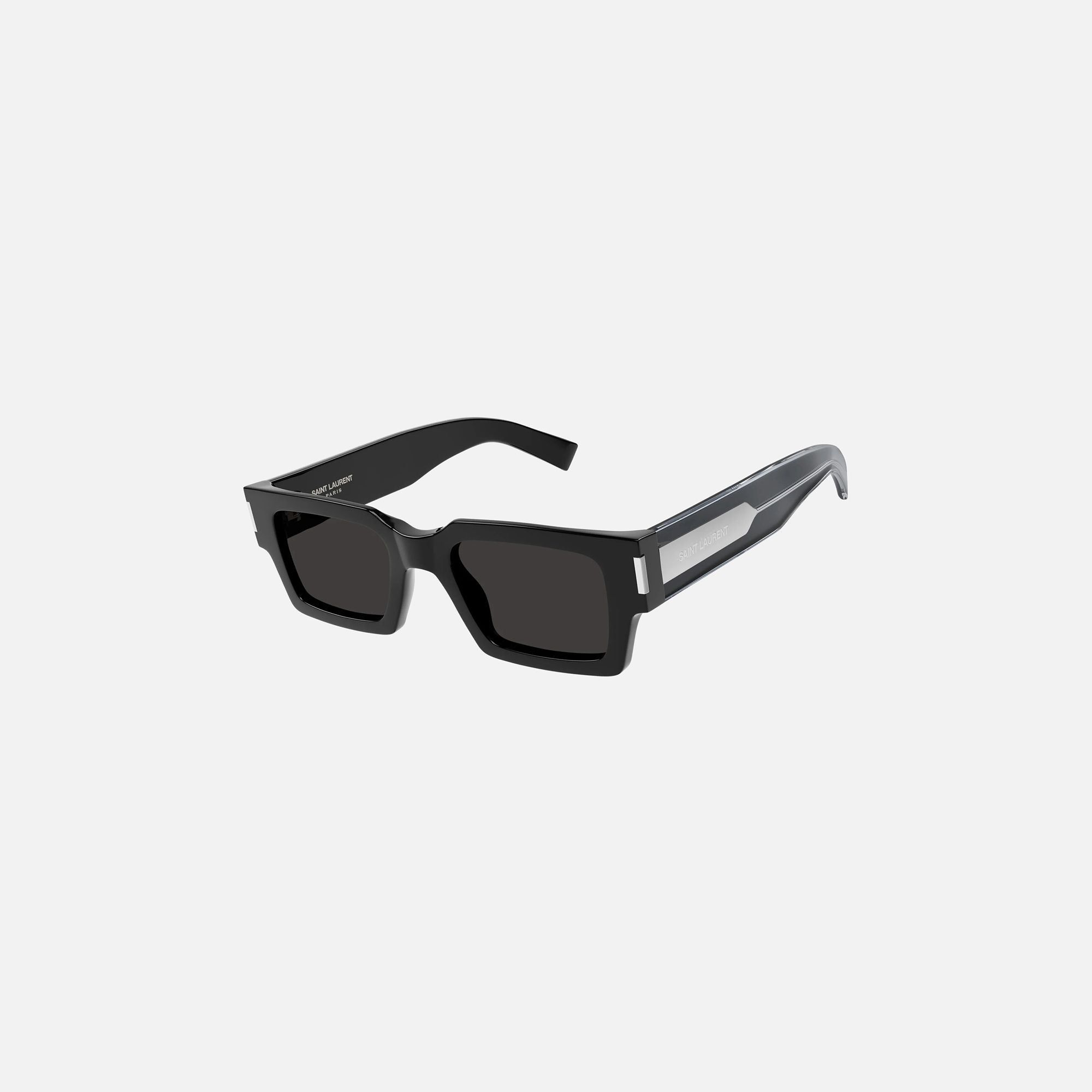 Saint Laurent 572 Line Acetate Square Frame - Black sold by Kith