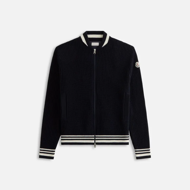 Moncler Cardigan Extrafine Wool - Navy sold by Kith