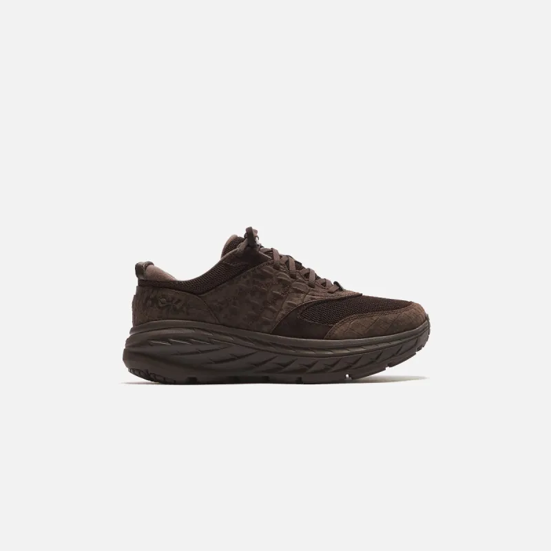 Hoka x EG Bondi L Croc Leather - Brown sold by Kith