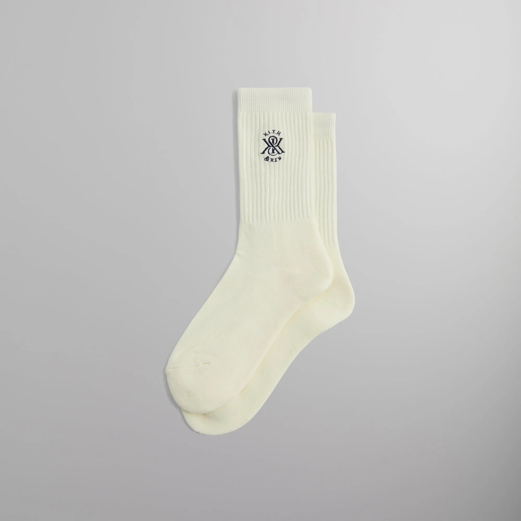 Kith Crew Cotton Socks With Kith Crest - Silk sold by Kith