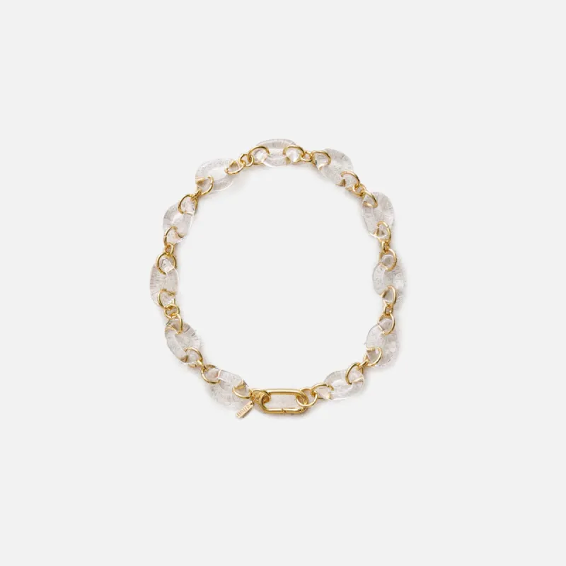 Eliou Conor Necklace - Gold and Clear sold by Kith