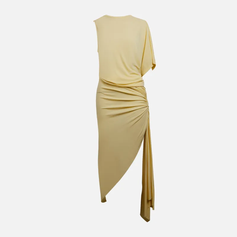 Christopher Esber Monstera Cut Wrap Dress - Yellow sold by Kith