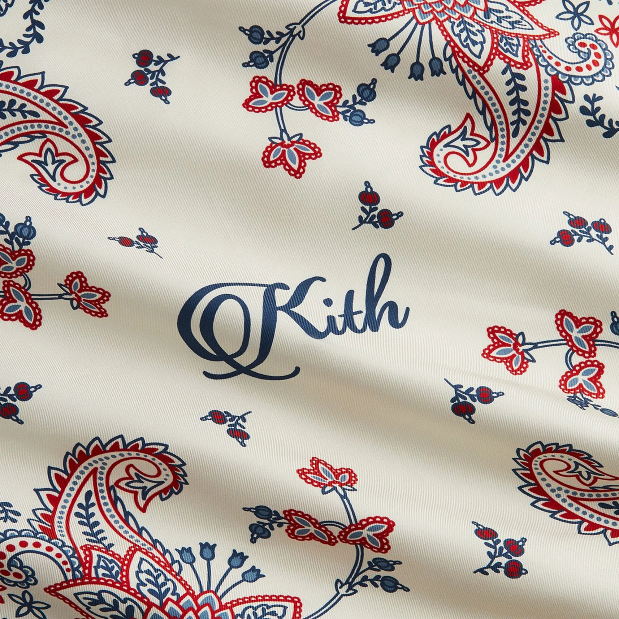 Kith Paisley Bandana Silk Scarf - Sandrift sold by Kith product image thumbnail 3