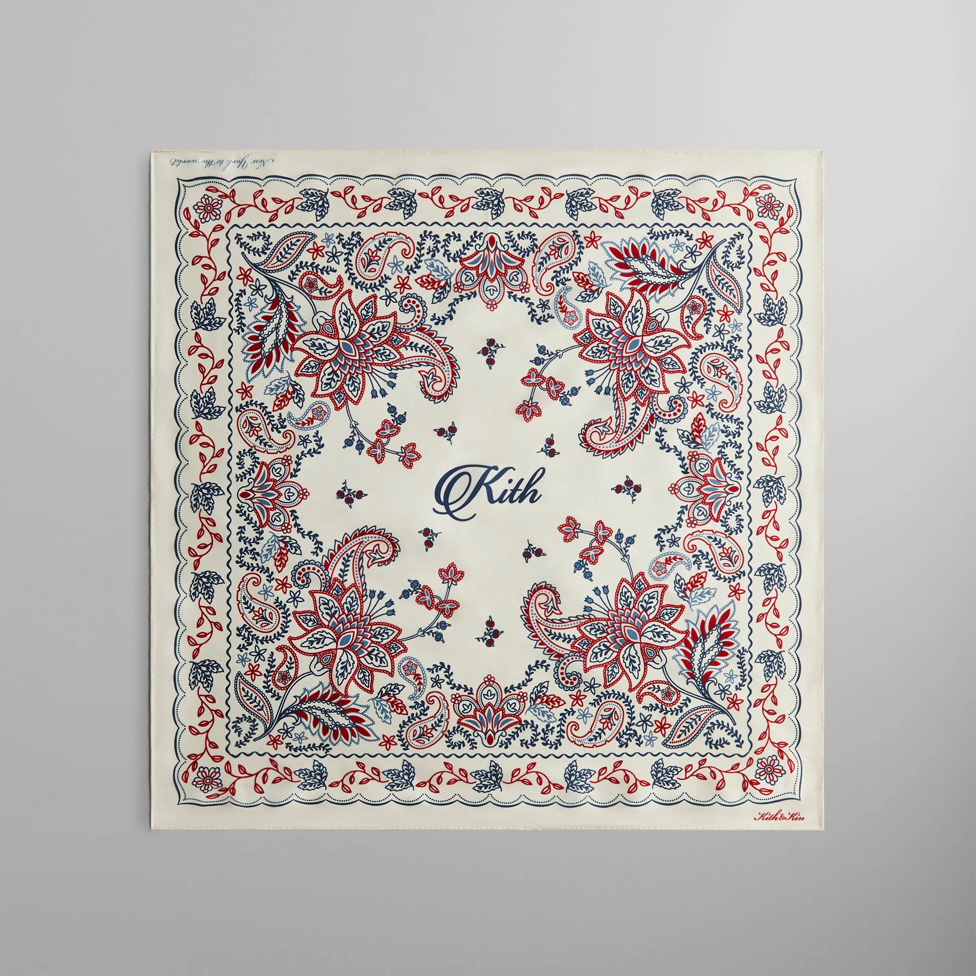 Kith Paisley Bandana Silk Scarf - Sandrift sold by Kith product image thumbnail 2