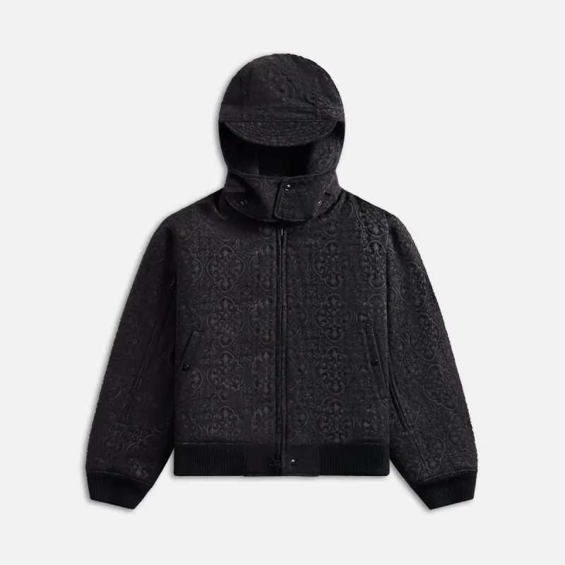 Engineered Garments Ll Jacket Black Crest Flocked Jacquard - Black sold by Kith