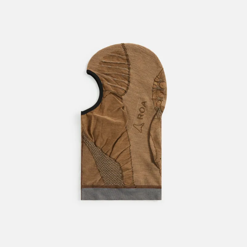 ROA Balaclava 3D Knit - Grey Brown sold by Kith