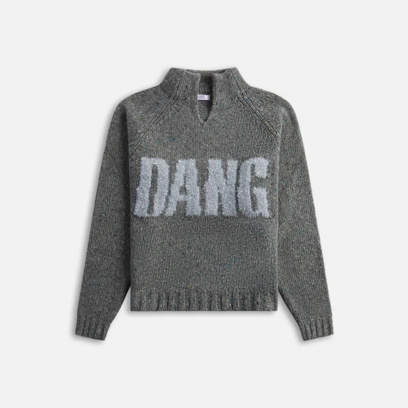 ERL Open Neck Dangerous Sweater - Grey sold by Kith