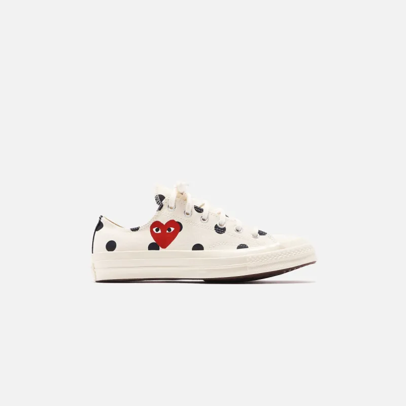 Converse x Comme des Garçons CDG Play Chuck Taylor Low - Polka Dot / White sold by Kith