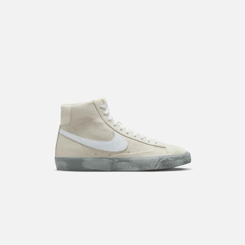 Nike Blazer Mid `77 SE EMB - Summit White / Phantom / Mica Green sold by Kith