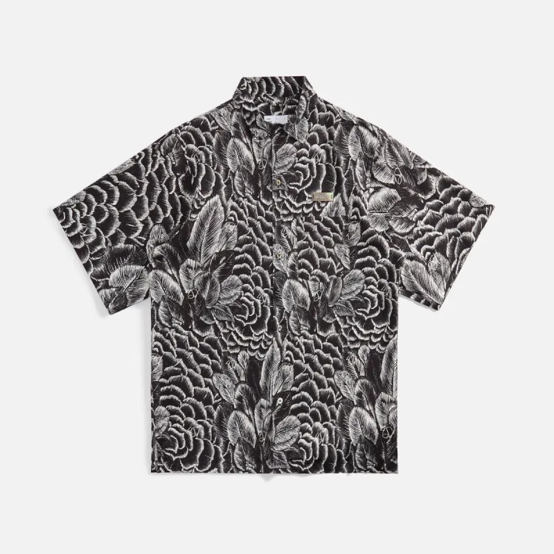 4S Designs Wide Camp Shirt - Black sold by Kith