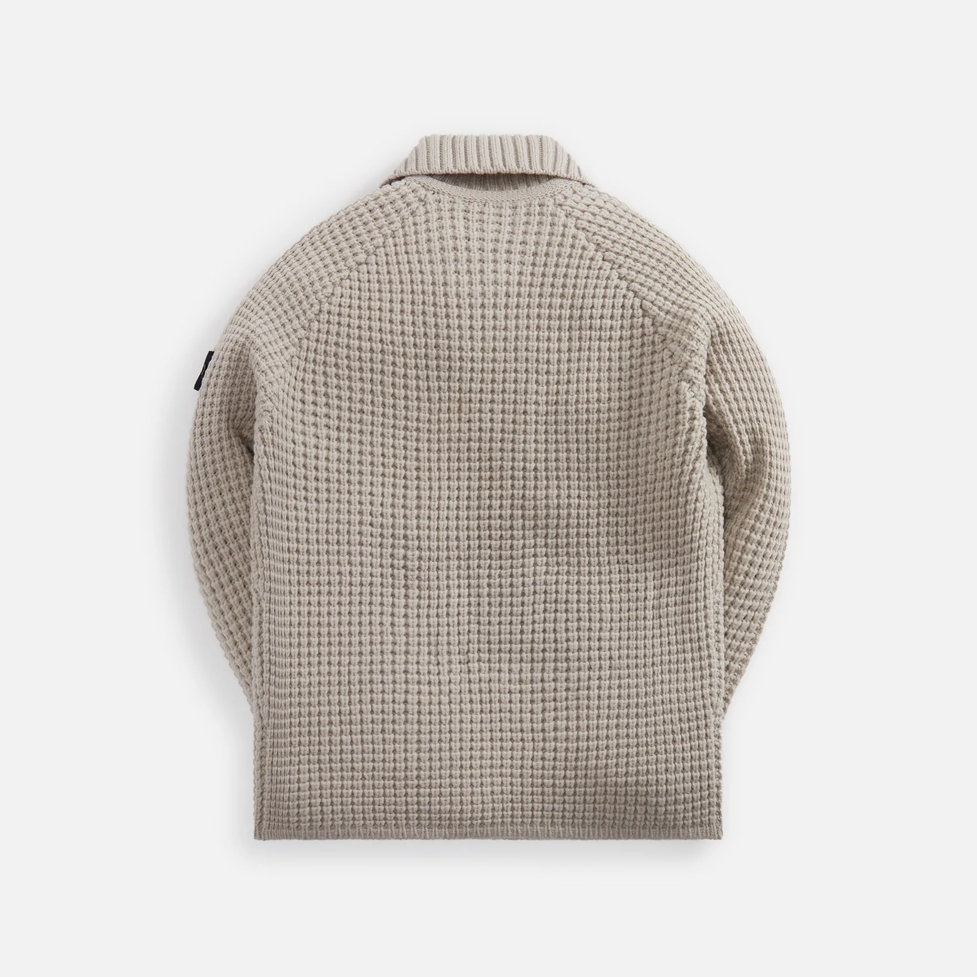 Stone Island President's Knit Pure Wool Knit Polo - Plaster sold by Kith product image thumbnail 2