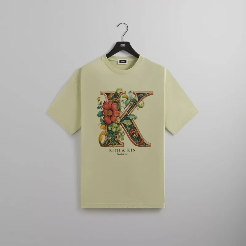 Kith Floral K Vintage Tee - Stoneware sold by Kith