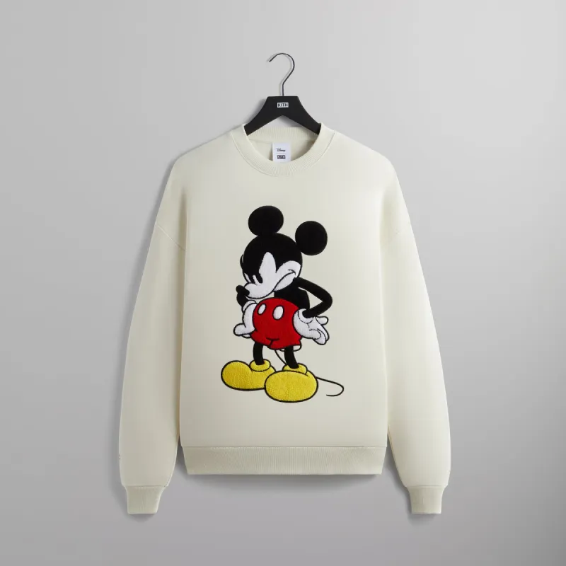 Disney | Kith for Mickey & Friends Mad Mickey Vintage Crewneck - Sandrift sold by Kith