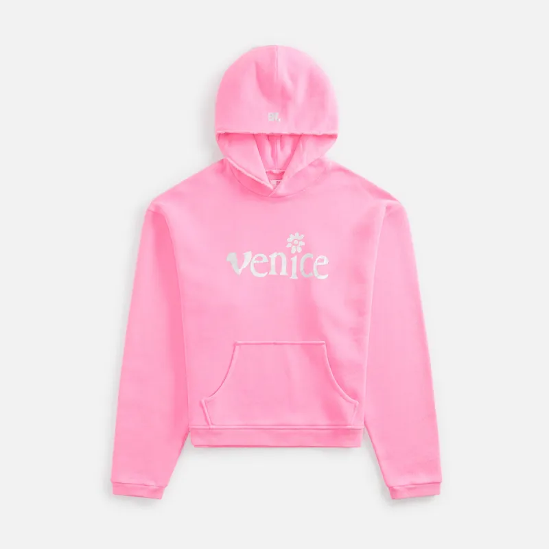 ERL Unisex Silver Printed Venice Hoodie - Pink sold by Kith