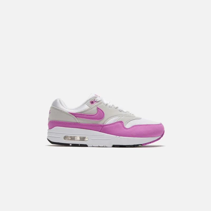 Nike WMNS Air Max 1 '87 - Neutral Grey / Fuchsia Dream / White sold by Kith