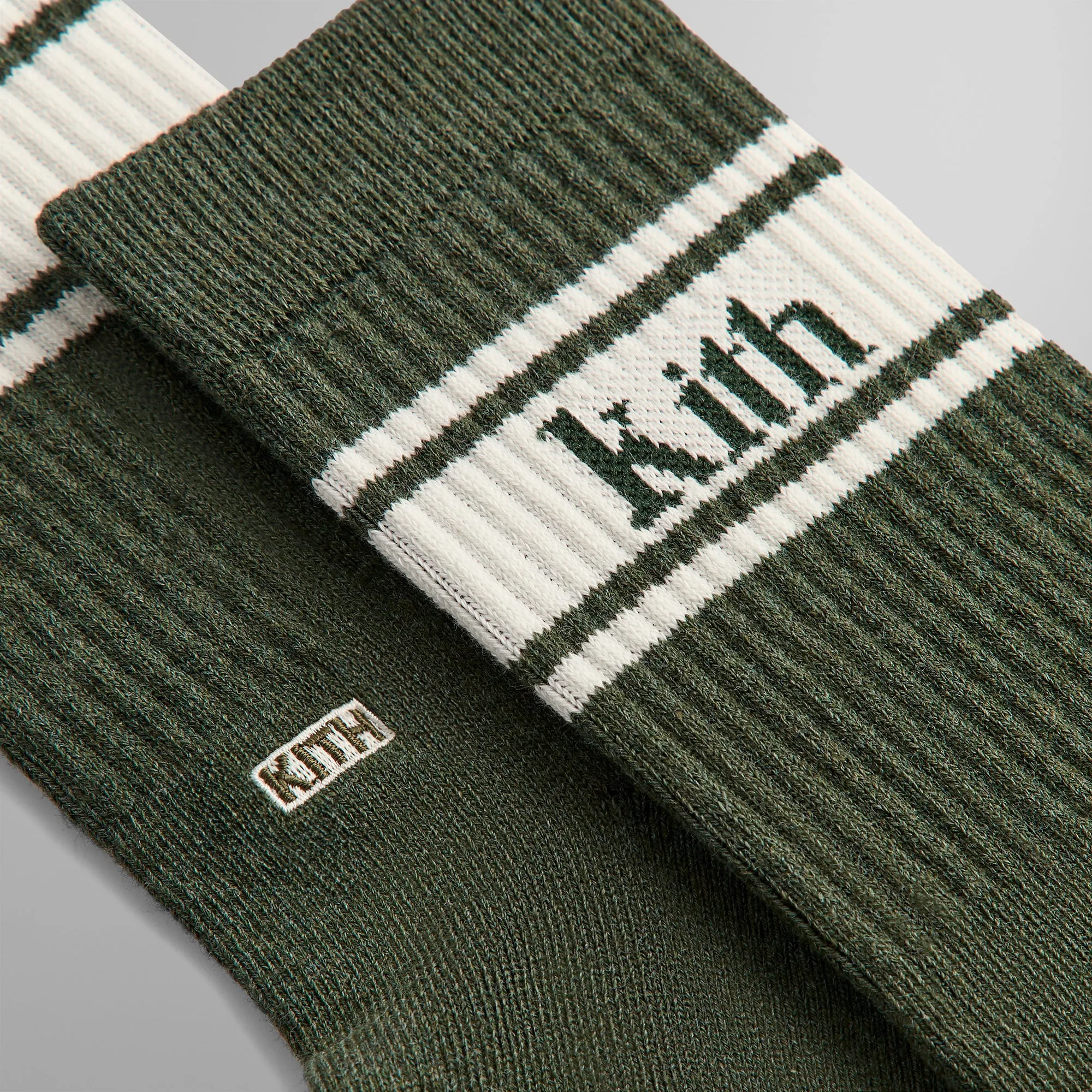 Kith Serif Jacquard Striped Crew Socks - Algae sold by Kith product image thumbnail 3