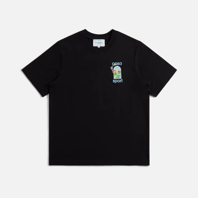 Casablanca Le Jeu Colore Screen Printed Tee - Black sold by Kith