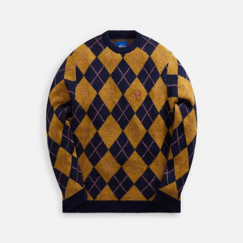 Awake NY Argyle Mohair Sweater - Brown Multi sold by Kith