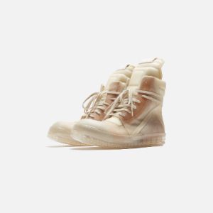 Rick Owens Scarpe Pelle Geobasket - Natural / Clear sold by Kith