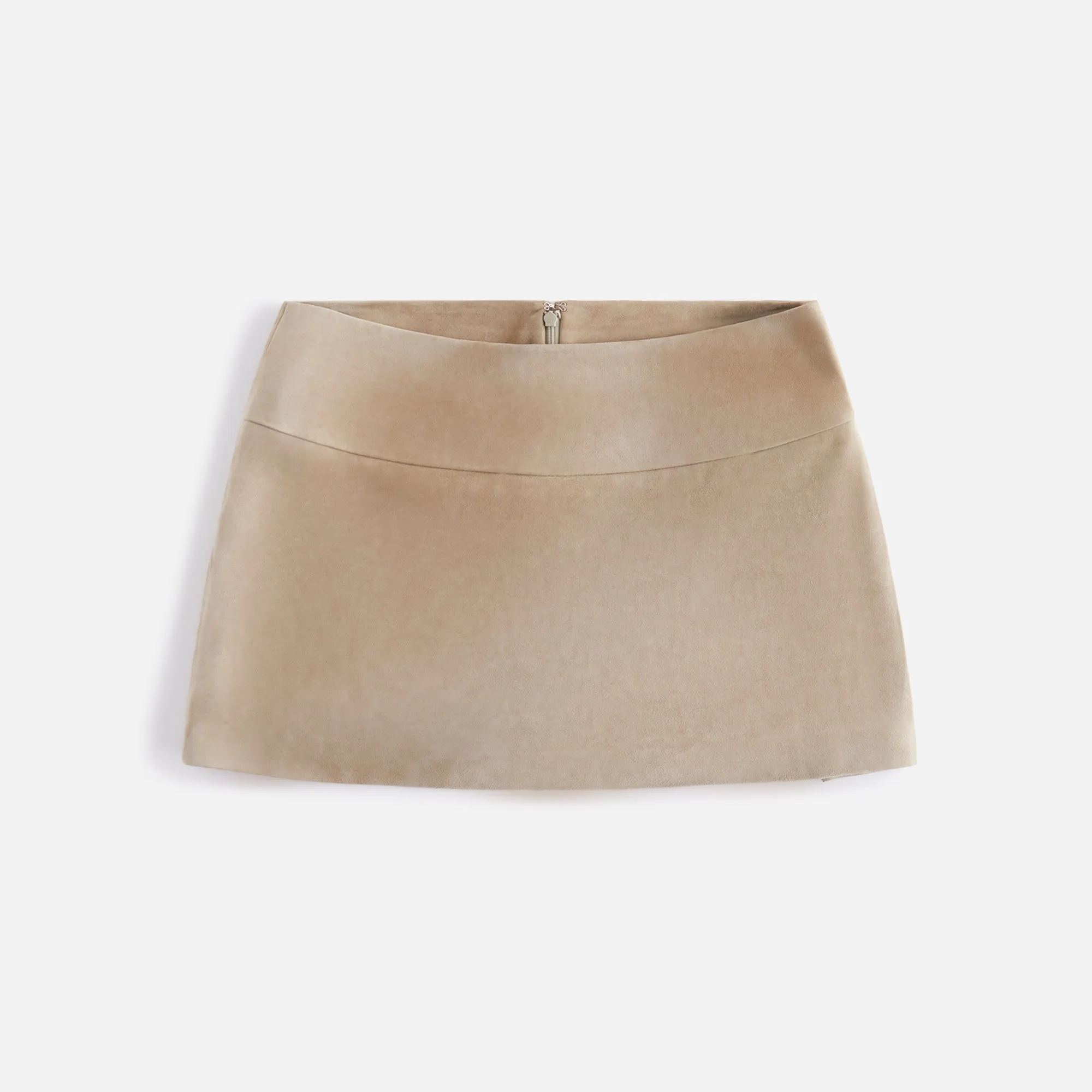 Kith Women Alba Suede Box Pleat Mini Skirt - Arch sold by Kith