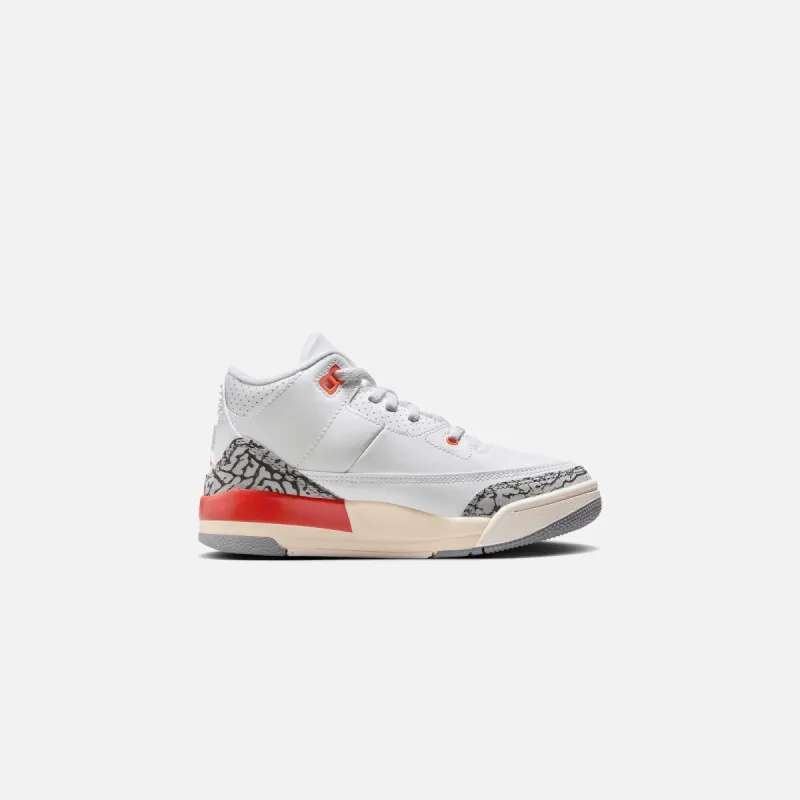 Jordan PS Air Jordan 3 Retro - White / Sail / Cement Grey / Cosmic Clay sold by Kith