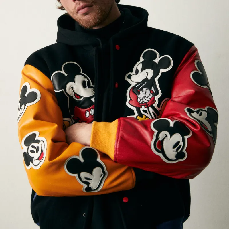 ジャケット・アウター Kith Mickey & Friends Varsity Jacket Kith x Disney Baby Mickey & Friends Wool Varsity Jacket Black