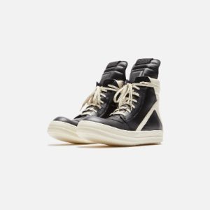 Rick Owens Geobasket - Black / Milk / Milk sold by Kith