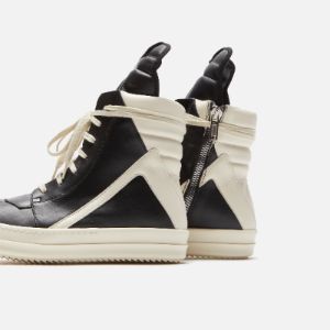 Rick Owens Geobasket - Black / Milk / Milk sold by Kith