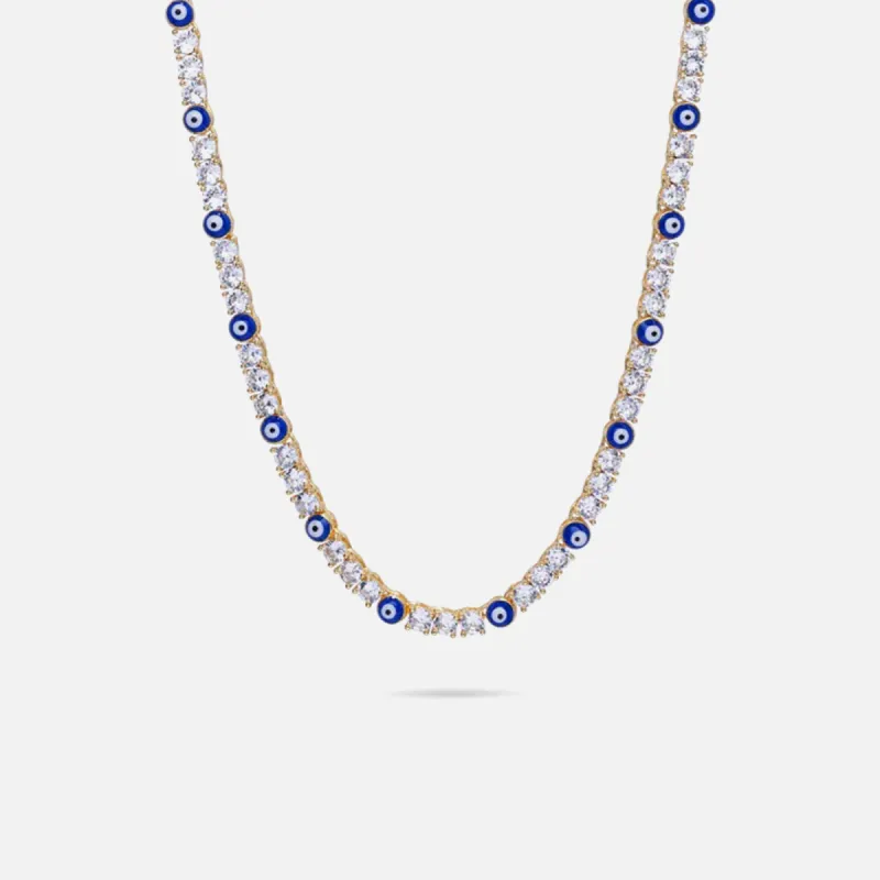 Crystal Haze Serena Necklace x Evil Eye - Blue sold by Kith