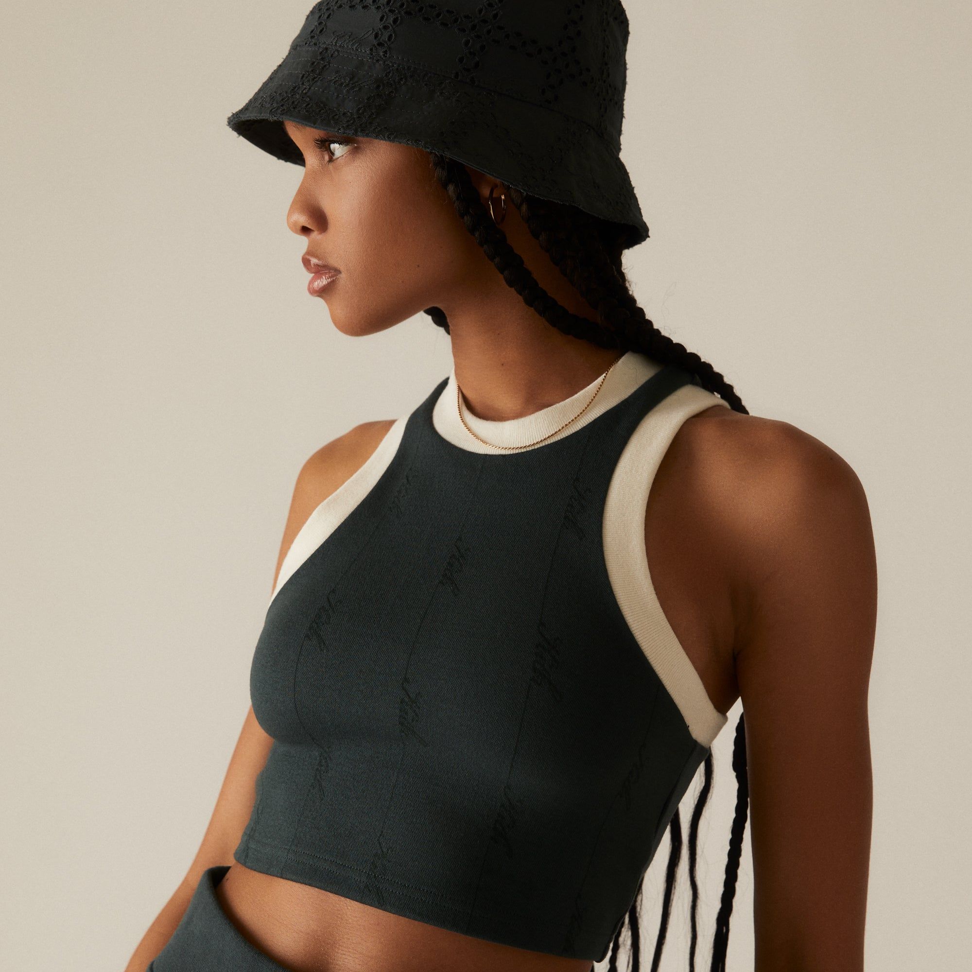 Kith Women Broderie Logo Bucket Hat - Serpentine | Parallel