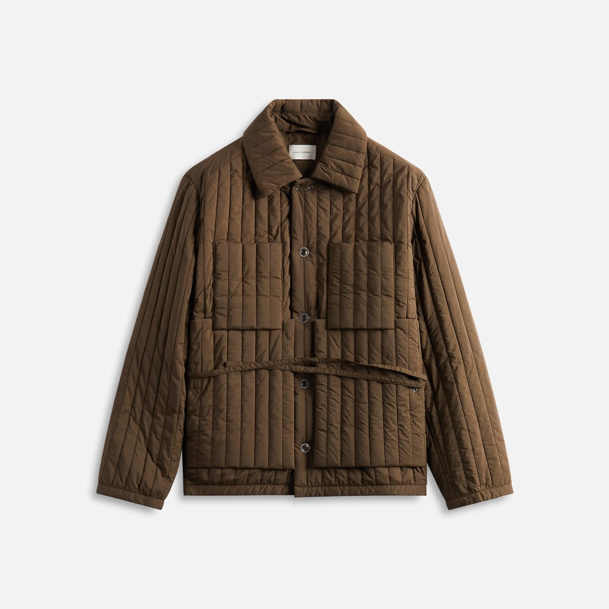 Craig Green Quilted Worker Jacket - Brown sold by Kith