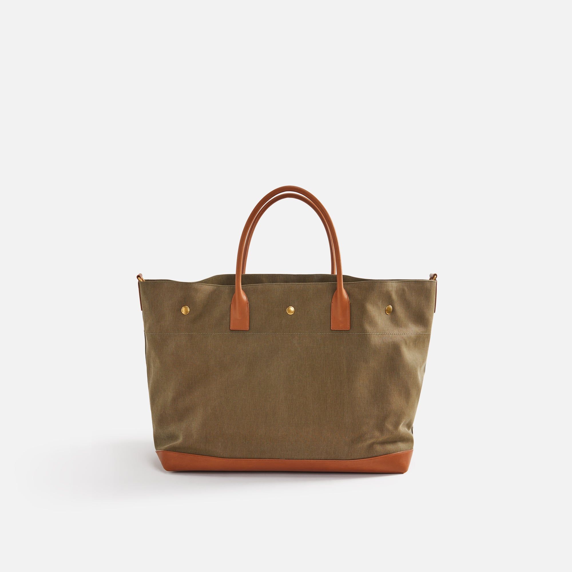 Saint Laurent Rive Gauche Maxi Shopping Bag - Khaki / Brick sold by Kith product image thumbnail 2
