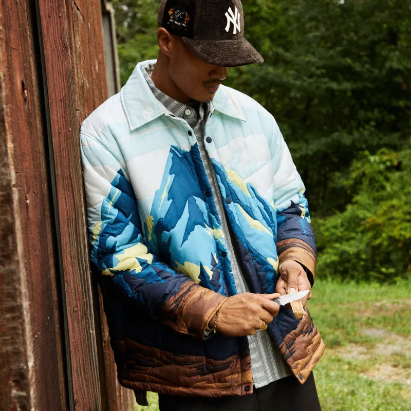 Kith Patchwork Brixton Puffed Shirt Jacket - Helium | Parallel
