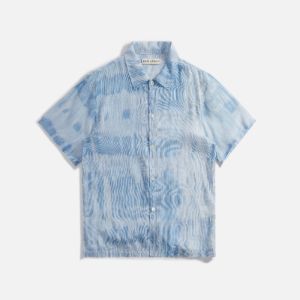 Our Legacy Box Shirt - Blue Brush Stroke Print | Parallel