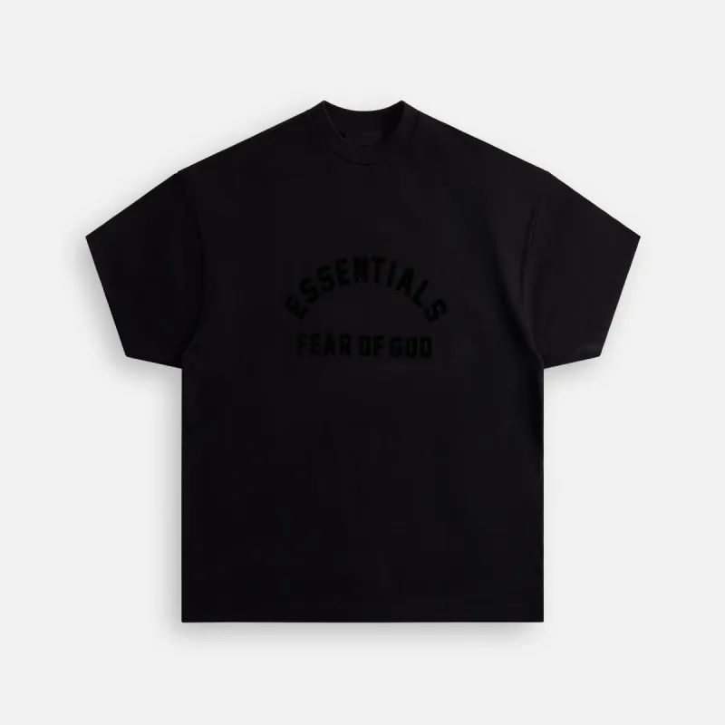 Essentials Crewneck Tee - Jet Black sold by Kith