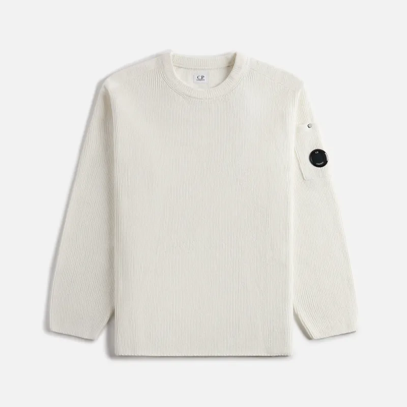 C.P. Company Chenille Cotton Lens Knit - Ivory sold by Kith