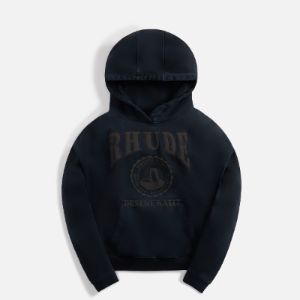 Rhude Cropped Desert Valley Hoodie -Black sold by Kith