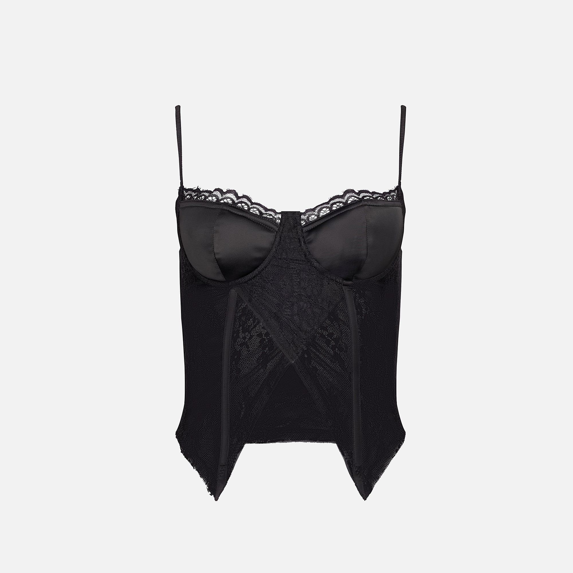 GUIZIO Montesano Lace Corset - Black sold by Kith